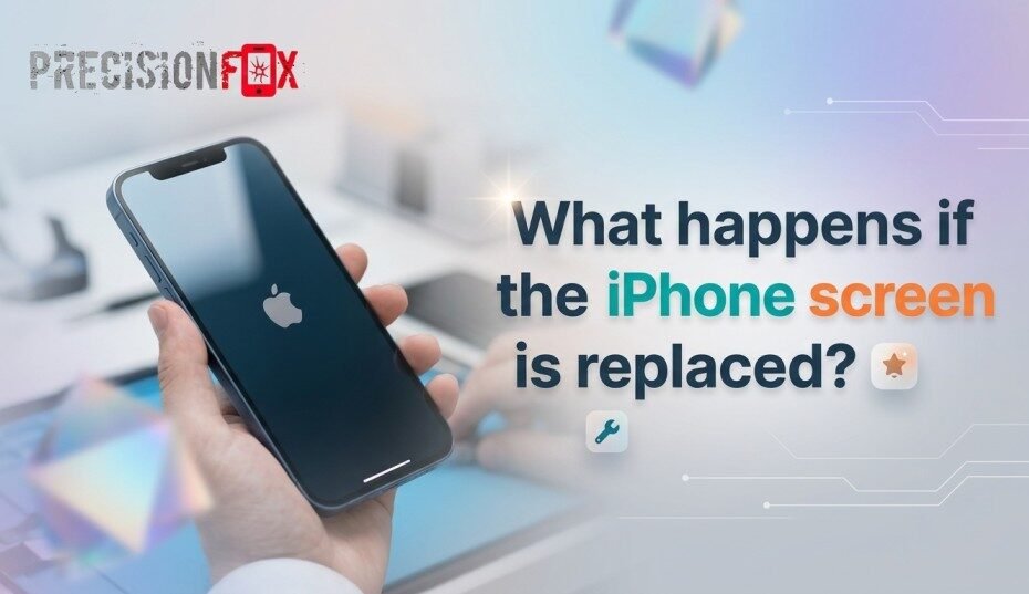 What happens if the iPhone screen is replaced?